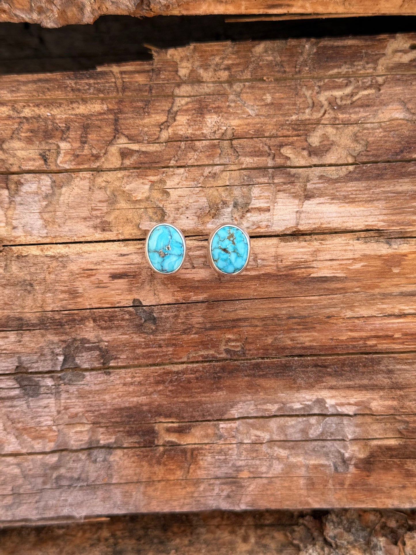 Natural Kingman Turquoise Drop Earrings