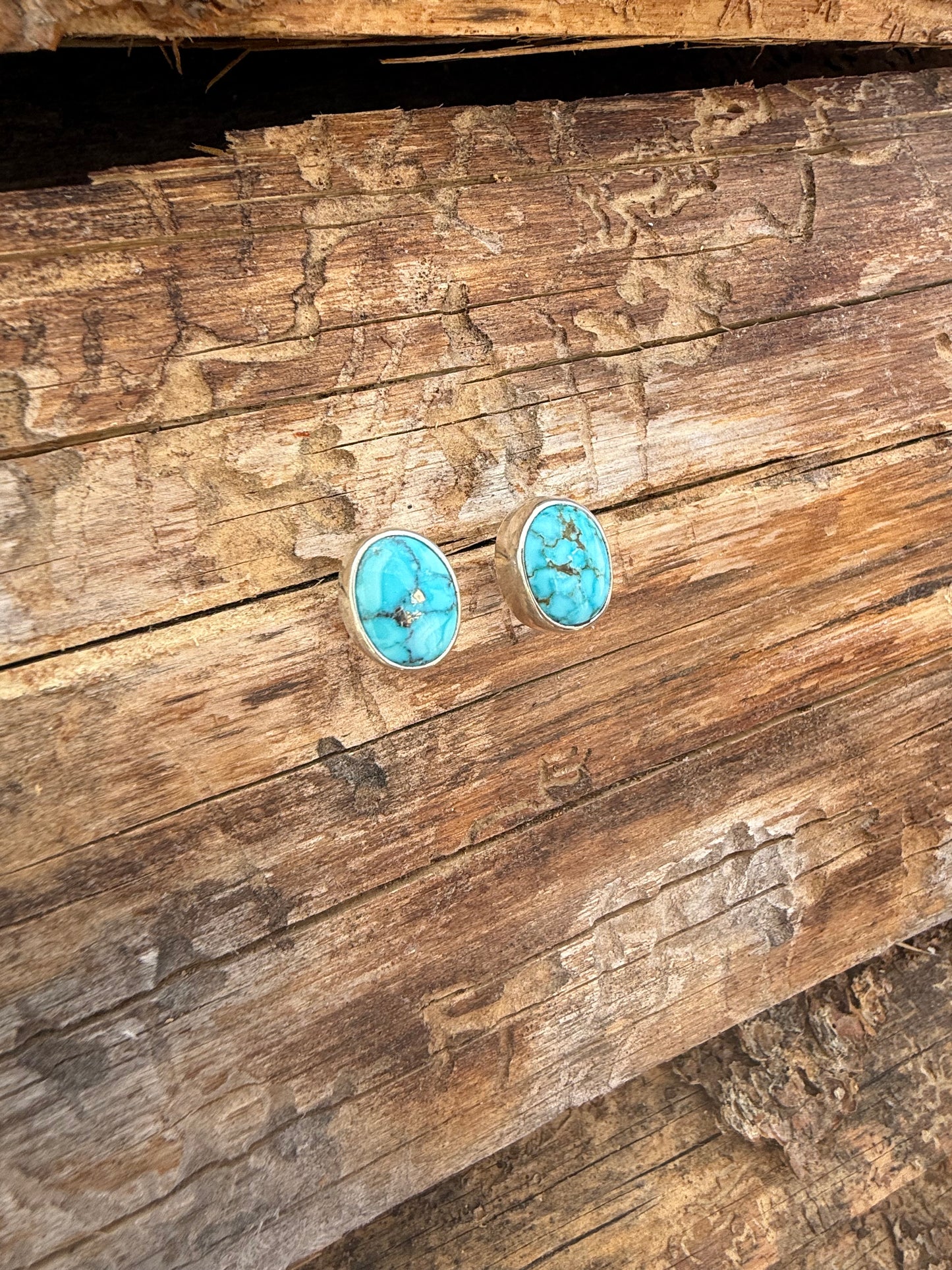 Natural Kingman Turquoise Drop Earrings