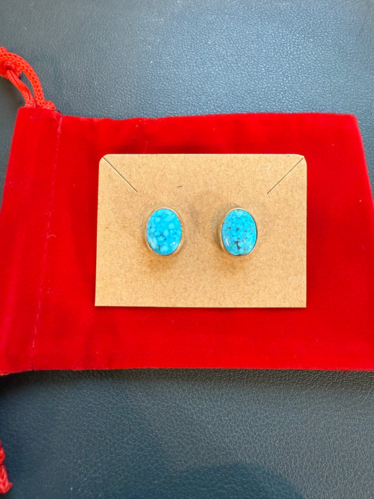 Kingman Turquoise & Gold Fill Studs